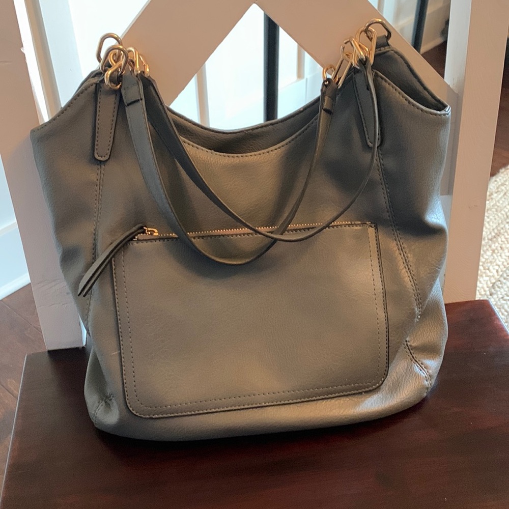 Mathew + Julian Gray Hobo Bag